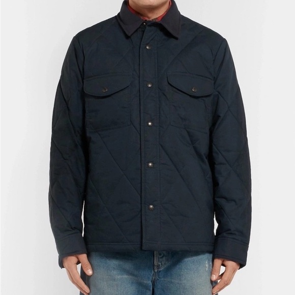 Filson Men's Navy Quilted Shirt Jacket - Picture 3 of 14
